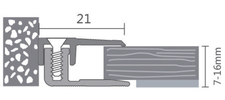 aluminium edge profile border top profile dps 532