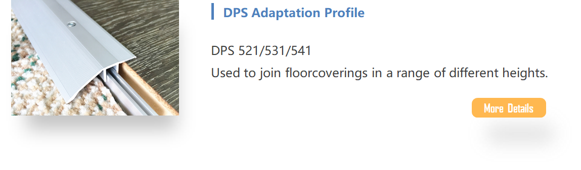 Adaption profile DPS system ramp top profile