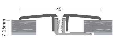 Aluminium DPS System connection profile dps 550 floor trim