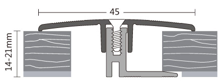 Aluminium DPS System connection profile dps 553 floor trim