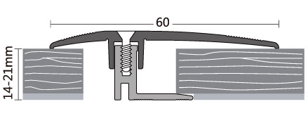  Aluminium DPS system connection profile DPS 563 floor trim