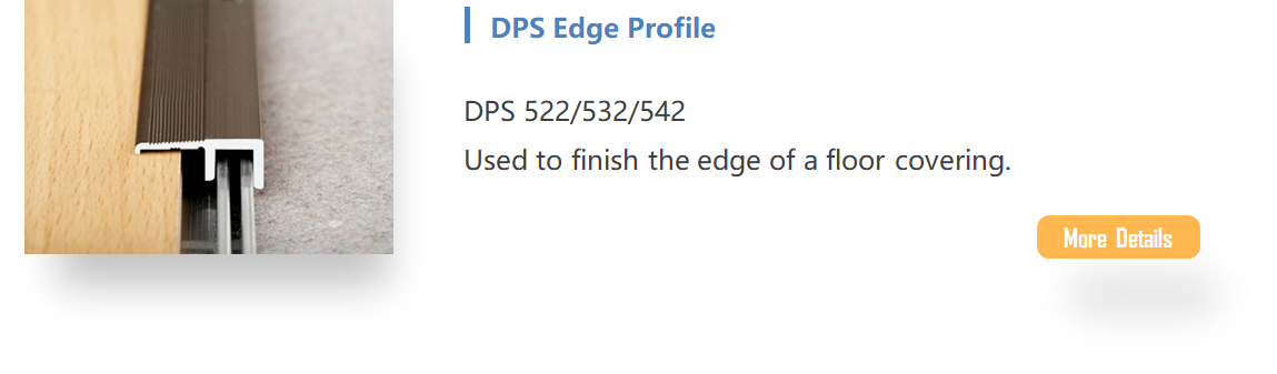 Edge profile DPS border top profile