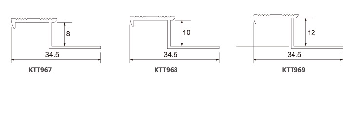 Aluminium Ceramic Tile Trims