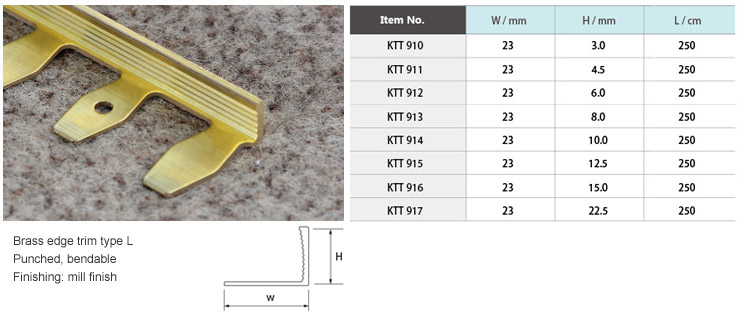 Stainless Steel Ceramic Tile Trims KTT-910b-917b