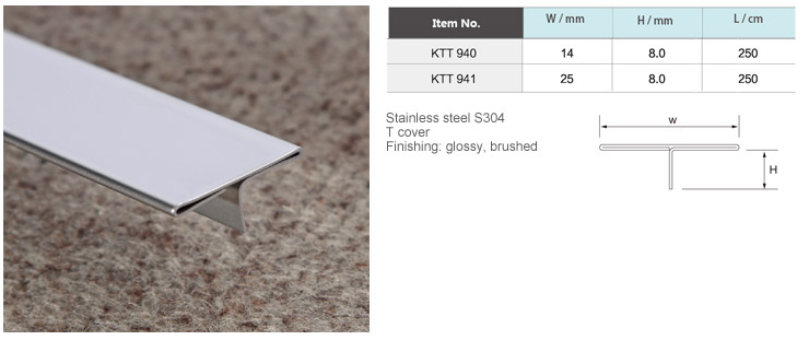 Stainless Steel Ceramic Tile Trims KTT-940-941