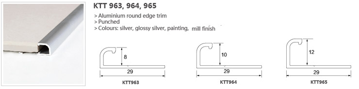 Aluminium Ceramic Tile Trims KTT-963,-964,-965