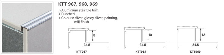 Aluminium Ceramic Tile Trims